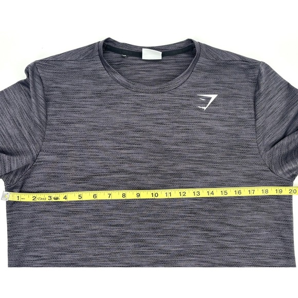 Gymshark Arrival Marl T-Shirt Large Black Onyx Gray Performance Gym Training - Picture 3 of 6